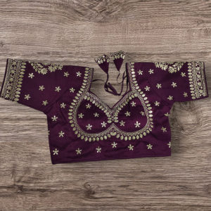 Vichitra sik  fabric embroidered  blouse  for women