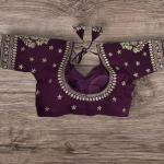 Vichitra sik  fabric embroidered  blouse  for women